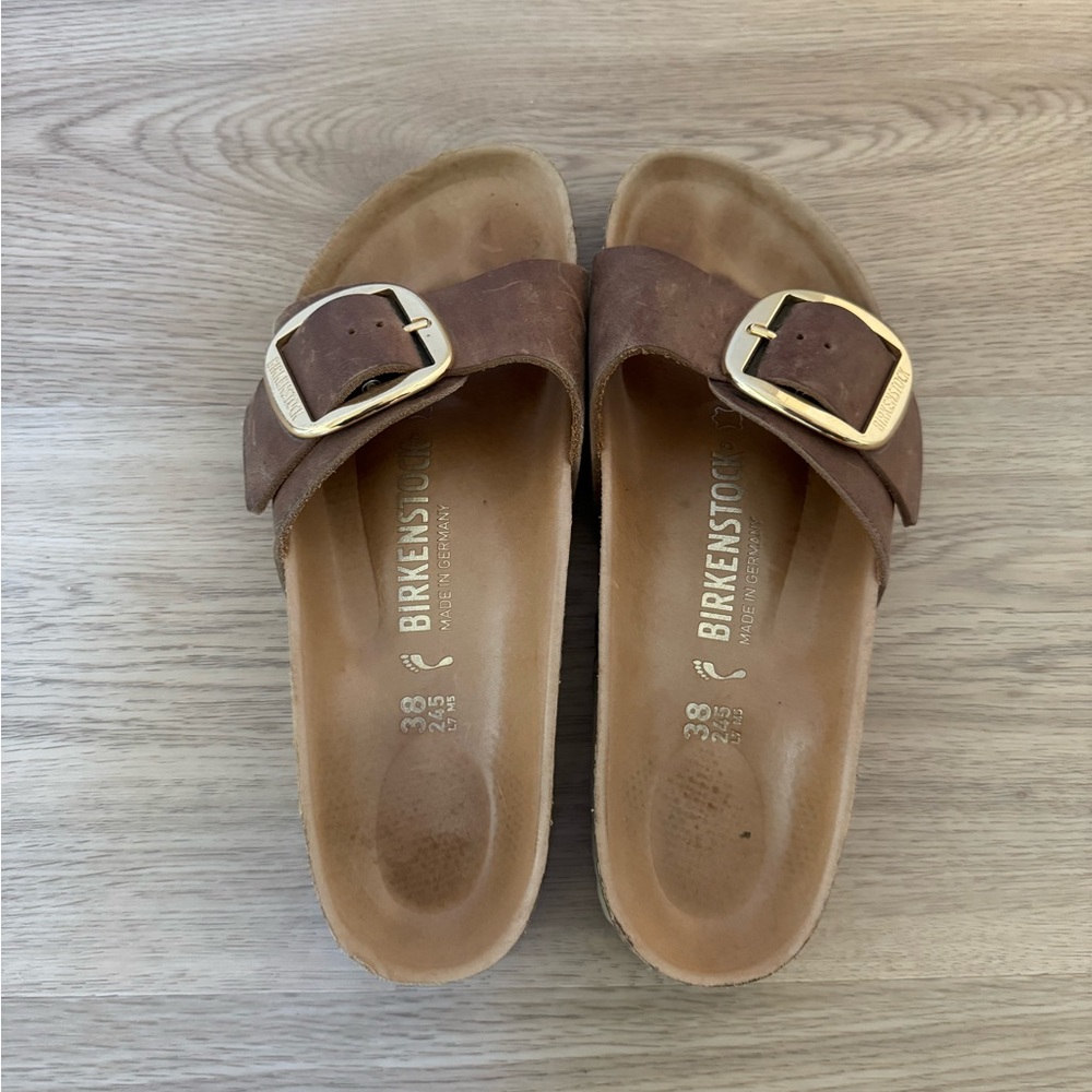 Madrid Big Buckle Birkenstock in Brown